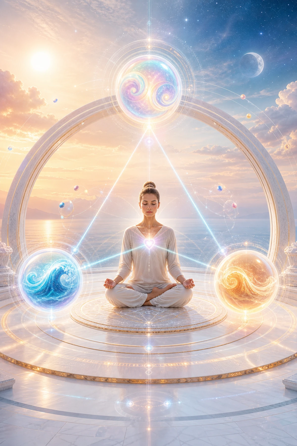 Complementary states meet within the Inner Triangle and reintegrate into a larger whole