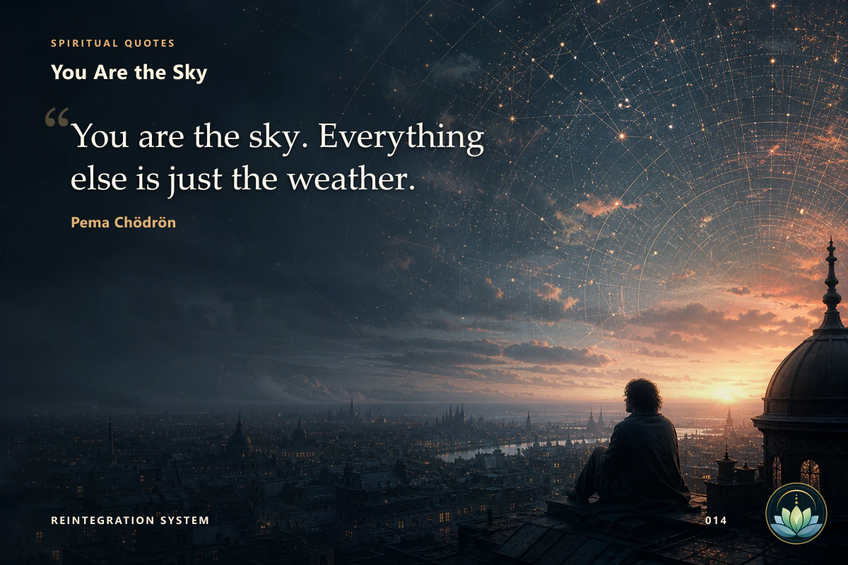 You Are the Sky. You are the sky. Everything else is just the weather. Pema Chödrön