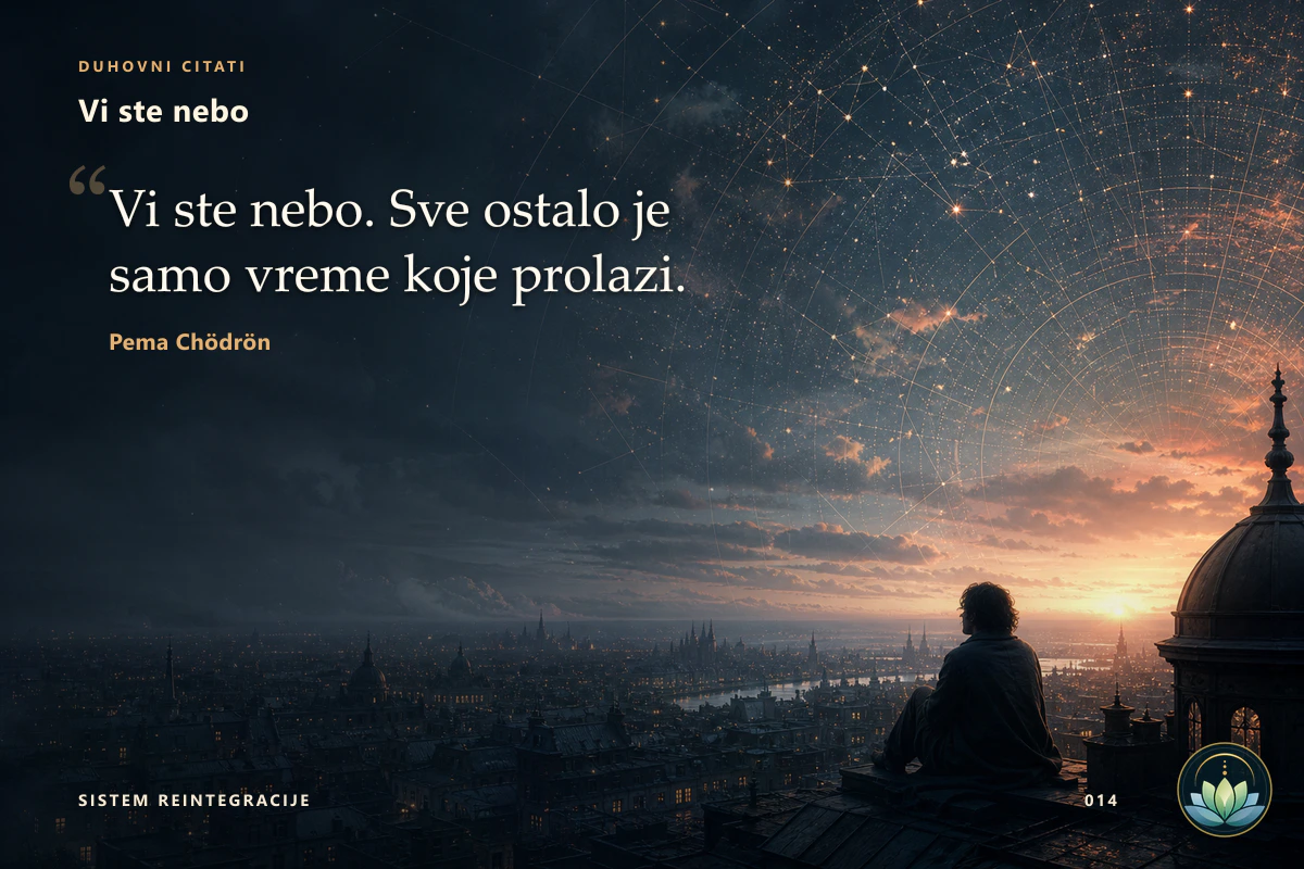 Vi ste nebo. Vi ste nebo. Sve ostalo je samo vreme koje prolazi. Pema Chödrön