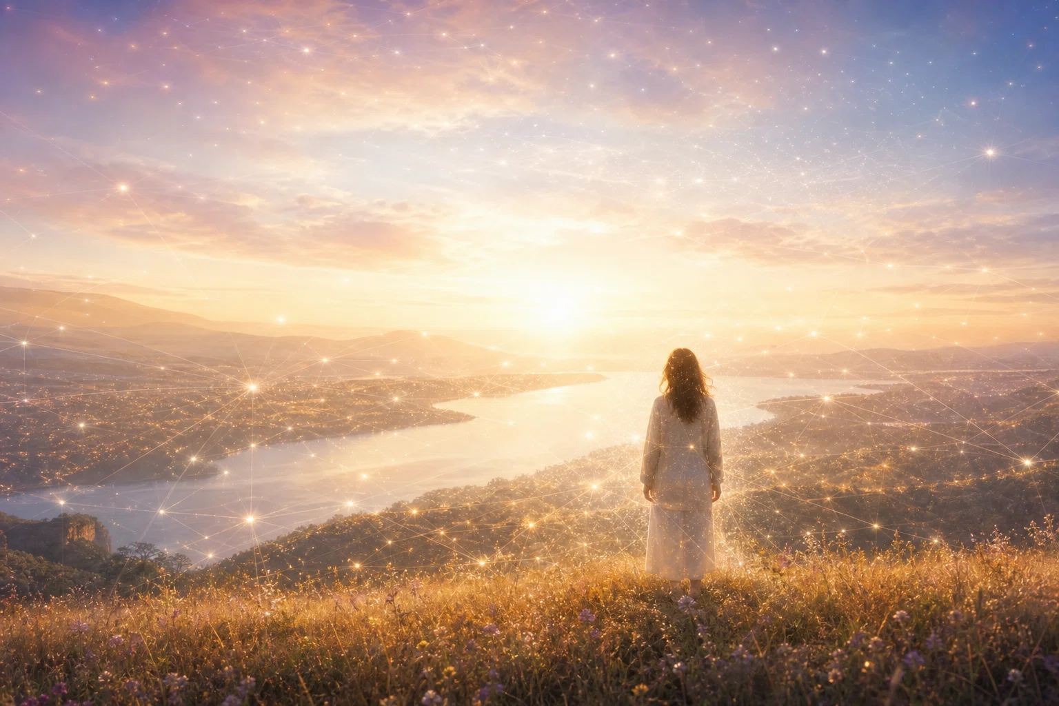 The boundary of a separate self dissolves into a living field of connection