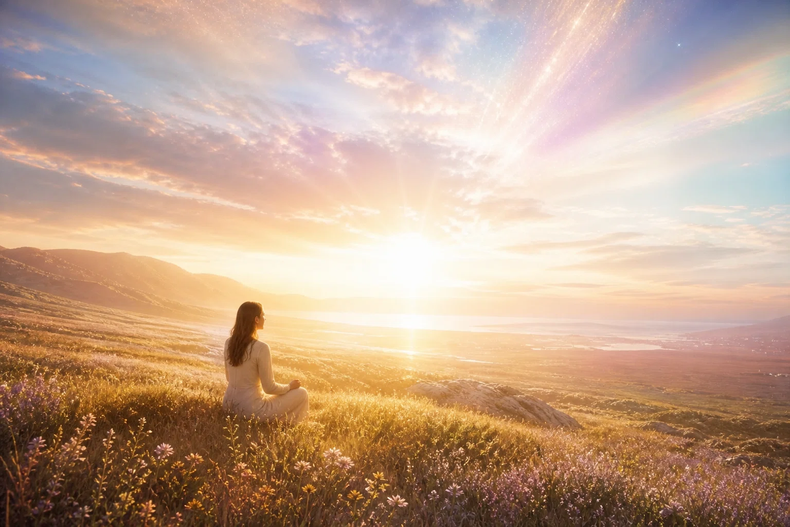 Divine light reveals a field of pure knowledge beyond words