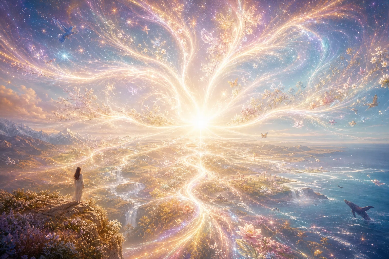 Creation blossoms endlessly from a single inexhaustible source